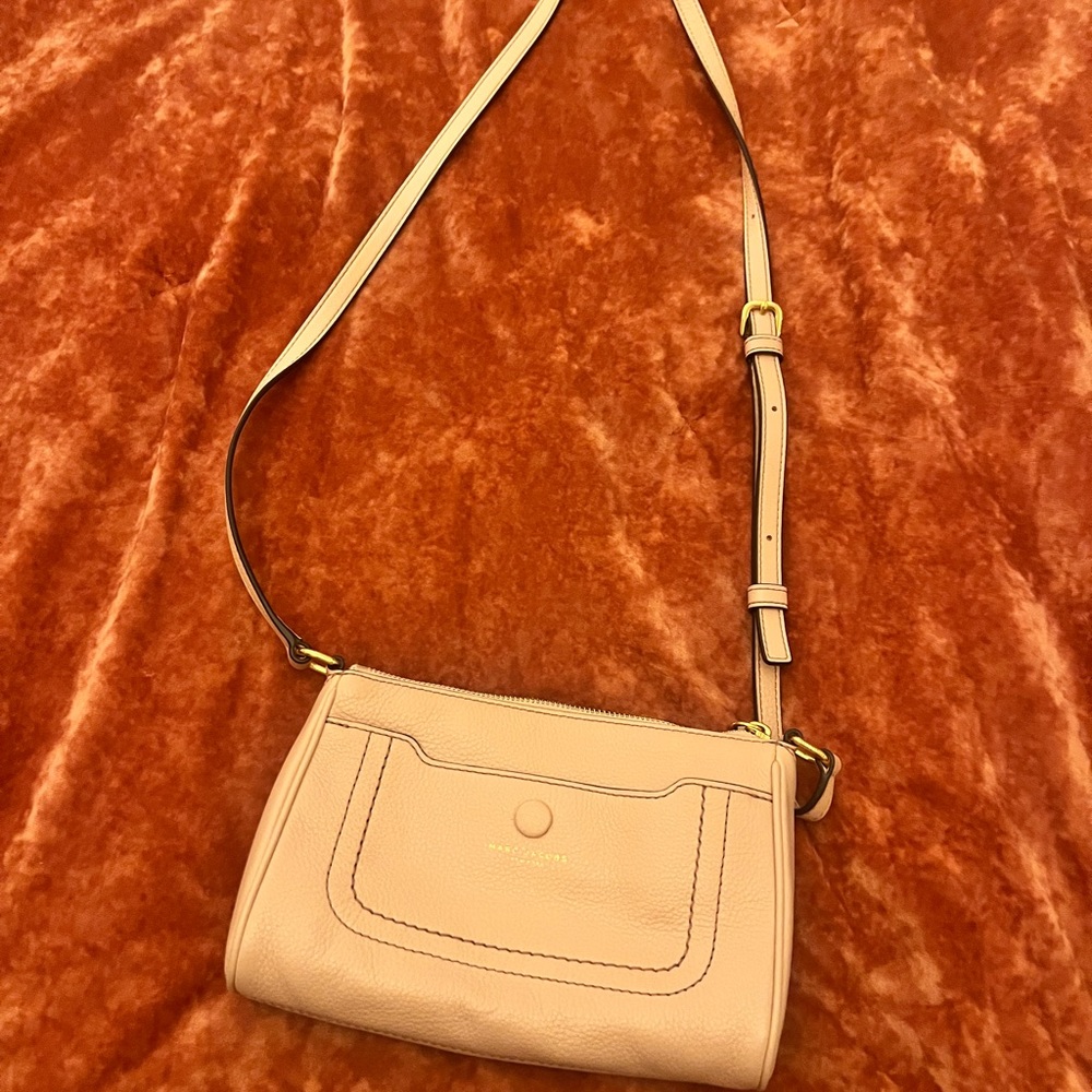 Blush Pebble Leather Crossbody Marc Jacobs purse